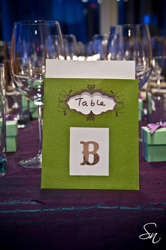 green table placecard